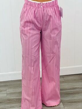 NWOT Women’s Pink Striped Pajama Pants